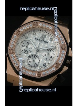 Audemars Piguet Royal Oak Offshore Lady Alinghi Swiss Watch in White Checkered Dial
