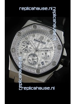 Audemars Piguet Royal Oak Offshore Lady Alinghi Swiss Watch in White Checkered Dial