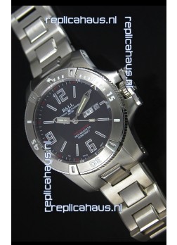 Ball Hydrocarbon Spacemaster Automatic Replica Day Date Watch in Black Dial - Original Citizen Movement 