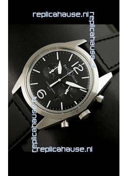 Bell and Ross BR126 Vintage Swiss Quartz Watch in Steel Case