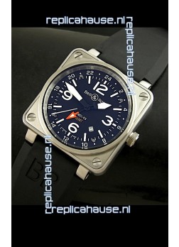 Bell and Ross BR01-93 GMT Japanese Replica Watch in Steel Case