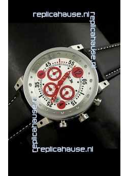 B.R.M.0011G6 Japanese Replica Quartz Watch in White&Red Dial