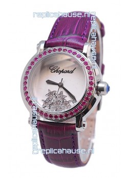 Chopard Happy Sport Star Shaped Diamonds Swiss Watch