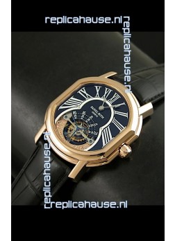 Daniel Roth Classic Tourbillon Swiss Watch in Black Strap