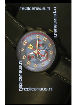 Scuderia Ferrari Heritage Chronograph Watch in Blue Dial Black Steel Case