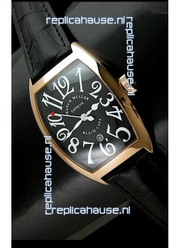 Franck Muller Black Casa Japanese Replica Watch in Black Dial