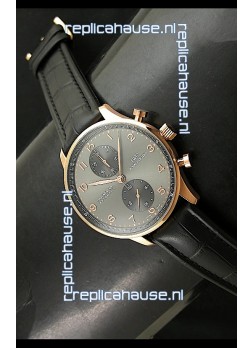 IWC Portuguese Chronograph Swiss Watch in Pink Gold Casing