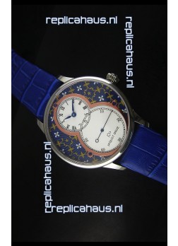 Jaquet Droz Grande Seconde Watch in Blue Grand Feu paillonné-enameled Dial