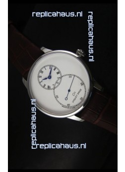 Jaquet Droz Grande Seconde Ivory Enamel Stainless Steel Case Watch in White Dial