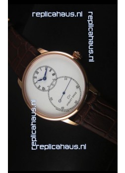 Jaquet Droz Grande Seconde Ivory Enamel Rose Gold Case Watch in White Dial