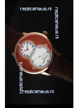 Jaquet Droz Grande Seconde Watch in Red Dial Rose Gold Case 