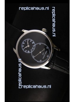 Jaquet Droz Grande Seconde Black Enamel Stainless Steel Case Watch in Black Dial