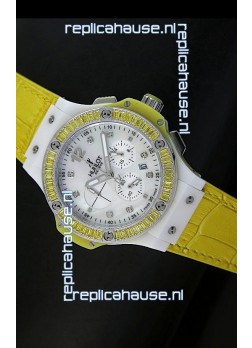 Hublot Big Bang 34MM Ladies Tutti Frutti Edition in Yellow Strap