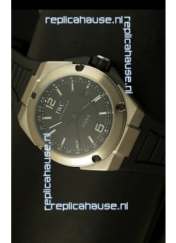 IWC Ingenieur Full Titanium Swiss Replica Watch in Black Dial