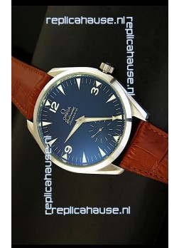 Omega Seamaster Railmaster Japanese Replica Watch in Brown Leather Strap