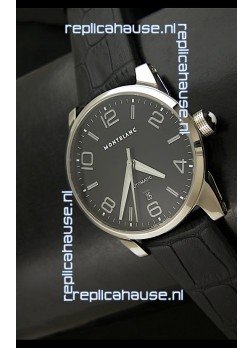 Mont Blanc Timewalker Swiss Automatic Watch in Black Dial - Ultimate Mirror Replica