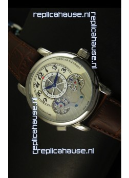 Mont Blanc Nicolas Riessec Stainless Steel Case in White Dial