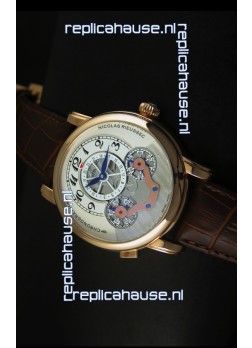 Mont Blanc Nicolas Riessec Rose Gold Case in White Dial