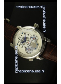 Mont Blanc Nicolas Riessec Stainless Steel Case in White Dial