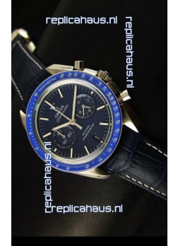 Omega Speedmaster Moon Watch Co-Axial Japanese Replica Watch Dark Blue Dial