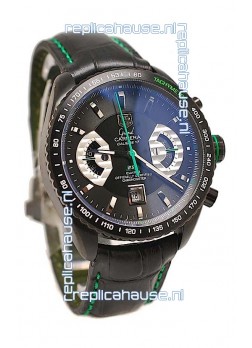 Tag Heuer Grand Carrera Japanese Replica PVD Watch in Black