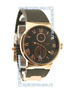 Ulysse Nardin Maxi Marine Chronometer Japanese Replica Rose Gold Watch