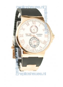 Ulysse Nardin Maxi Marine Chronometer Japanese Replica Rose Gold Watch