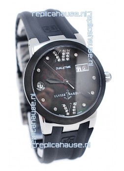 Ulysse Nardin Executive Dual Time Diamond Black Watch