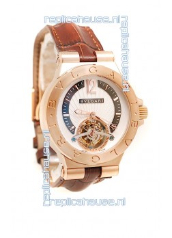 Bvlgari Grandes Diagono Complication Swiss Tourbillon Gold Watch