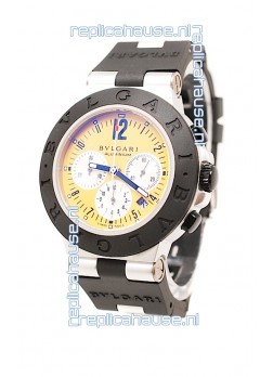 Bvlgari Aluminium Automatic Watch in Yellow Dial
