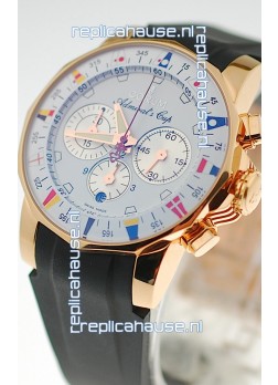 Corum Admirals Cup Chronograph Swiss Replica Gold Watch 