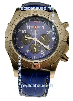 Breitling Chronograph Chronometre Japanese Watch in Blue