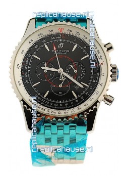Breitling Montbrillant Japanese Replica Watch in Black Dial