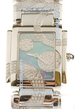 Patek Philippe Twenty Four Swiss Replica Steel Watch in Pearl Dial