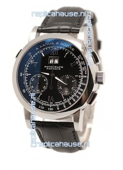 A. Lange & Sohne Datograph Flyback Swiss Replica Watch in Black Dial