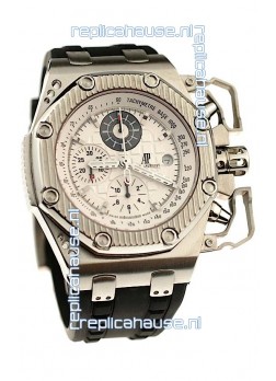 Audemars Piguet Royal Oak Offshore Survivor Swiss Chronograph Watch in White Dial