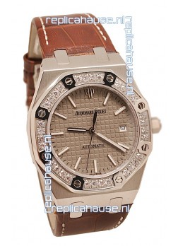 Audemars Piguet Royal Oak Steel Swiss Watch in Grey Dial
