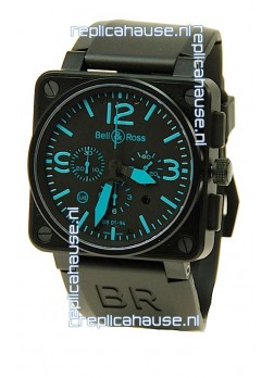 Bell and Ross BR01-94 Edition Swiss Replica Automatic Watch in Blue Markers