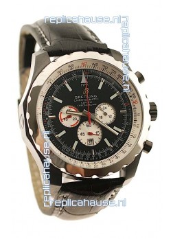 Breitling Chrono-Matic Chronometre Japanese Replica Watch in Black Strap