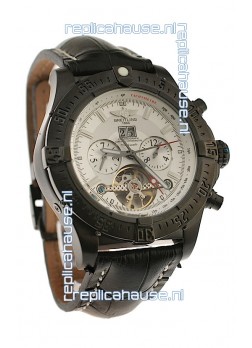 Breitling Chronometre Tourbillon Japanese Replica Watch in White Dial