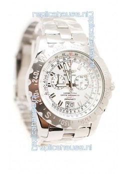 Breitling Chronograph Chronometre Replica Watch in White Dial