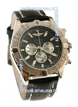 Breitling 1884 Chronometre Japanese Replica Watch in Black Dial