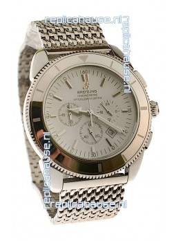Breitling Chronometre Japanese Replica Watch in White Dial