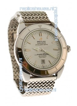 Breitling Chronometre Japanese Replica Automatic Watch in White Dial