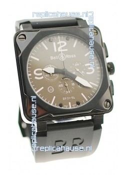 Bell and Ross BR01-94 Edition Japanese PVD Watch in Grey Dial