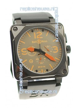 Bell and Ross BR01-94 Edition Japanese PVD Watch in Orange Markers