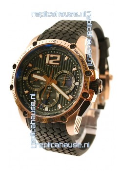 Chopard Classic Racing Superfast Swiss Replica Gold Watch in Black Dial
