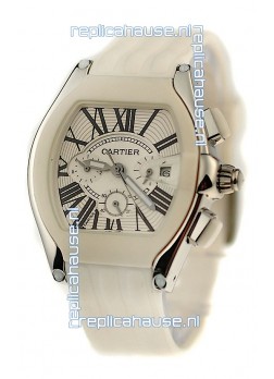 Cartier Roadster Japanese Replica Watch in White