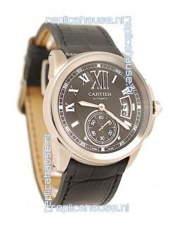 Calibre de Cartier Japanese Replica Watch in Black Dial