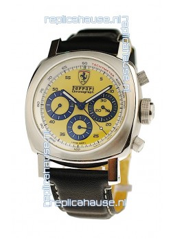 Ferrari by Panerai Scuderia Chronograph Swiss Replica Watch in Yellow Dial